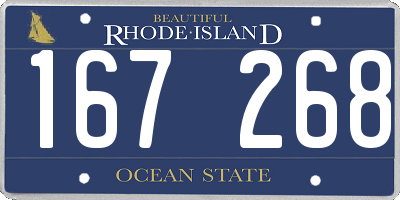 RI license plate 167268