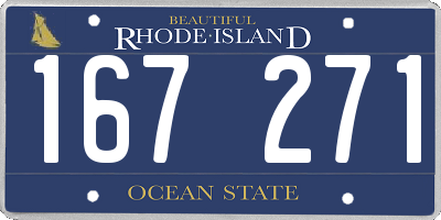 RI license plate 167271