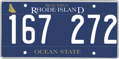 RI license plate 167272