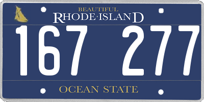 RI license plate 167277