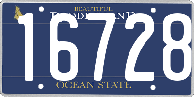 RI license plate 16728
