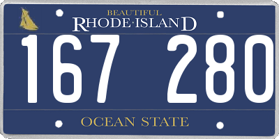 RI license plate 167280