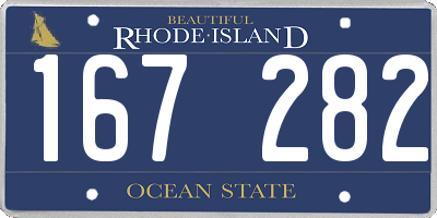 RI license plate 167282