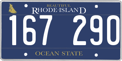 RI license plate 167290