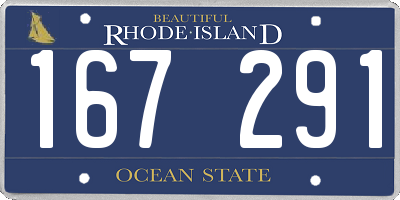 RI license plate 167291