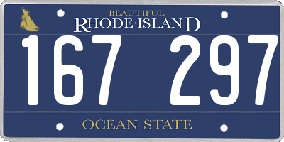 RI license plate 167297