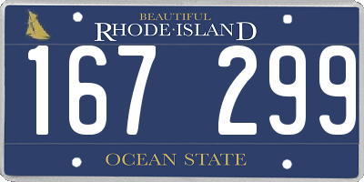 RI license plate 167299