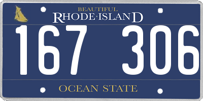 RI license plate 167306