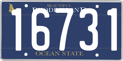 RI license plate 16731