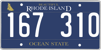 RI license plate 167310