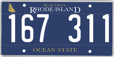 RI license plate 167311