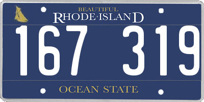 RI license plate 167319