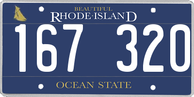 RI license plate 167320