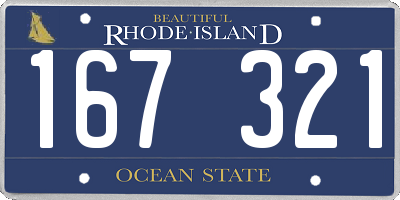RI license plate 167321