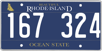 RI license plate 167324