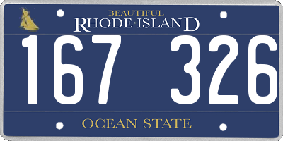 RI license plate 167326