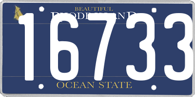 RI license plate 16733