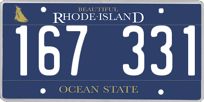 RI license plate 167331