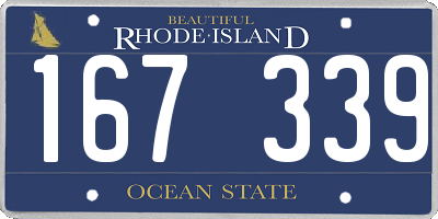 RI license plate 167339