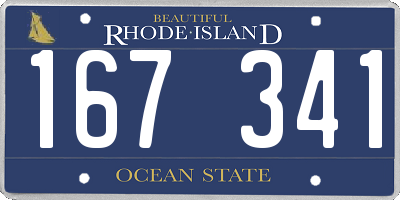 RI license plate 167341
