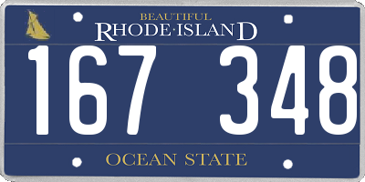 RI license plate 167348
