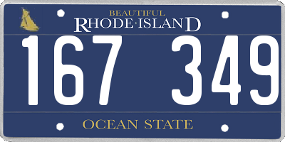 RI license plate 167349