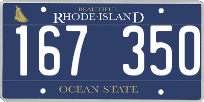 RI license plate 167350