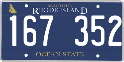 RI license plate 167352