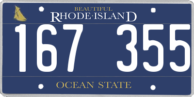 RI license plate 167355