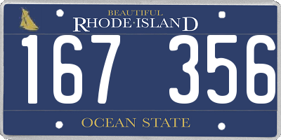 RI license plate 167356