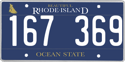 RI license plate 167369