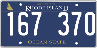 RI license plate 167370