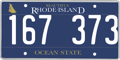 RI license plate 167373