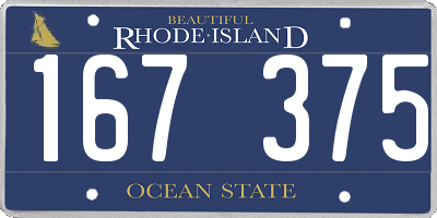 RI license plate 167375