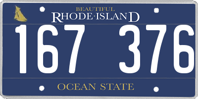 RI license plate 167376