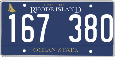 RI license plate 167380