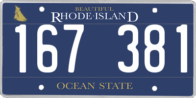 RI license plate 167381