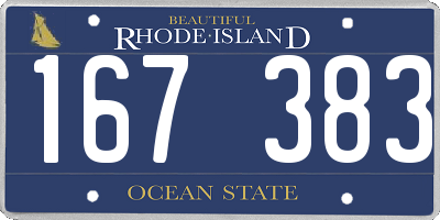 RI license plate 167383