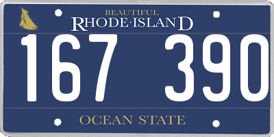 RI license plate 167390