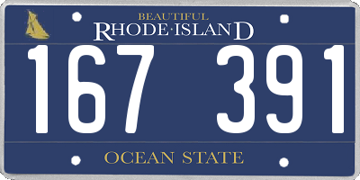 RI license plate 167391
