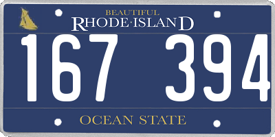 RI license plate 167394