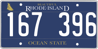RI license plate 167396