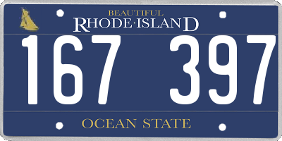 RI license plate 167397