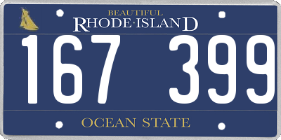 RI license plate 167399