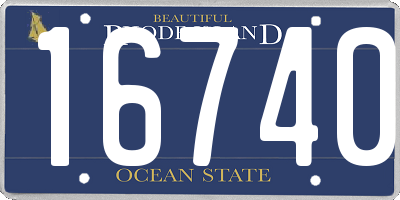 RI license plate 16740