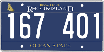 RI license plate 167401