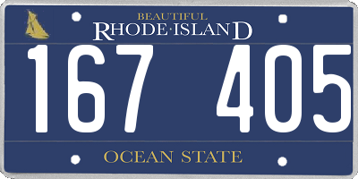 RI license plate 167405