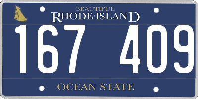 RI license plate 167409