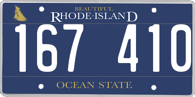 RI license plate 167410