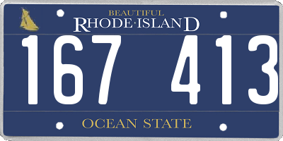 RI license plate 167413